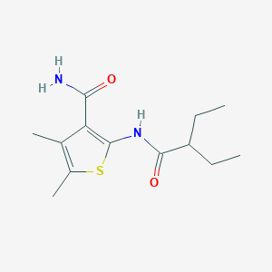 molecular formula C13H20N2O2S B5821861 2-[(2-ethylbutanoyl)amino]-4,5-dimethyl-3-thiophenecarboxamide 