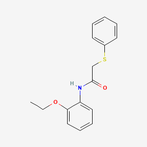 molecular formula C16H17NO2S B5821867 N-(2-ethoxyphenyl)-2-(phenylthio)acetamide 