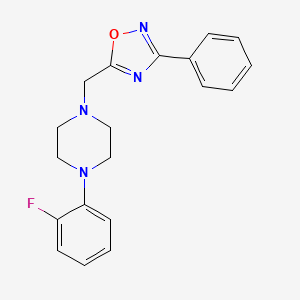 molecular formula C19H19FN4O B5821874 1-(2-fluorophenyl)-4-[(3-phenyl-1,2,4-oxadiazol-5-yl)methyl]piperazine 