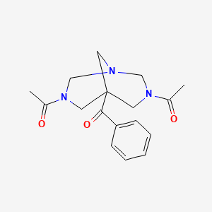molecular formula C17H21N3O3 B5821884 (3,7-diacetyl-1,3,7-triazabicyclo[3.3.1]non-5-yl)(phenyl)methanone 
