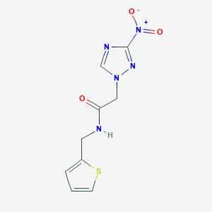 molecular formula C9H9N5O3S B5821893 2-(3-nitro-1H-1,2,4-triazol-1-yl)-N-(2-thienylmethyl)acetamide 