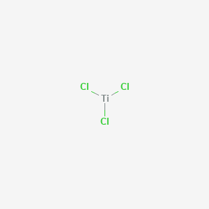 molecular formula TiCl3<br>Cl3Ti B058219 Tricloruro de titanio CAS No. 7705-07-9