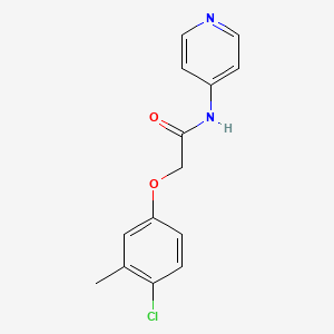 molecular formula C14H13ClN2O2 B5821901 2-(4-chloro-3-methylphenoxy)-N-4-pyridinylacetamide 