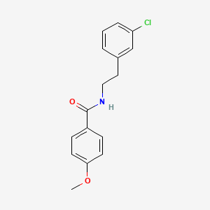 molecular formula C16H16ClNO2 B5821913 N-[2-(3-chlorophenyl)ethyl]-4-methoxybenzamide 