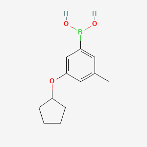 molecular formula C12H17BO3 B582192 3-(环戊氧基)-5-甲基苯硼酸 CAS No. 1256346-07-2