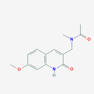 molecular formula C14H16N2O3 B5821941 N-[(2-hydroxy-7-methoxy-3-quinolinyl)methyl]-N-methylacetamide 