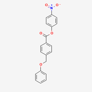 molecular formula C20H15NO5 B5821963 4-nitrophenyl 4-(phenoxymethyl)benzoate 