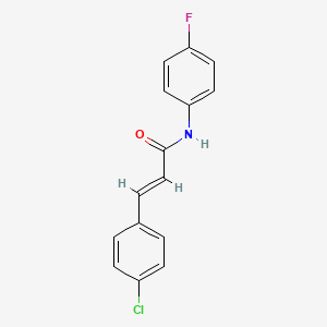 molecular formula C15H11ClFNO B5821972 3-(4-chlorophenyl)-N-(4-fluorophenyl)acrylamide 