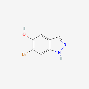 molecular formula C7H5BrN2O B582201 6-溴-1H-吲唑-5-醇 CAS No. 1206800-18-1