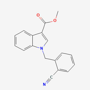 molecular formula C18H14N2O2 B5822026 methyl 1-(2-cyanobenzyl)-1H-indole-3-carboxylate 