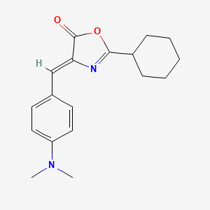 molecular formula C18H22N2O2 B5822042 2-cyclohexyl-4-[4-(dimethylamino)benzylidene]-1,3-oxazol-5(4H)-one 