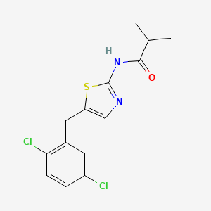 molecular formula C14H14Cl2N2OS B5822047 N-[5-(2,5-dichlorobenzyl)-1,3-thiazol-2-yl]-2-methylpropanamide 