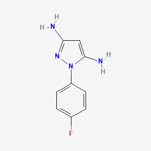 molecular formula C9H9FN4 B582208 1-(4-fluorophenyl)-1H-pyrazole-3,5-diamine CAS No. 1248501-80-5