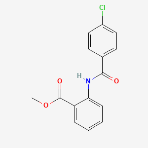 molecular formula C15H12ClNO3 B5822087 methyl 2-[(4-chlorobenzoyl)amino]benzoate 