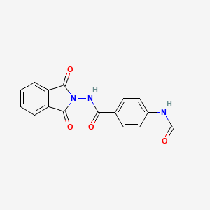 4-(acetylamino)-N-(1,3-dioxo-1,3-dihydro-2H-isoindol-2-yl)benzamide