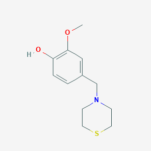 molecular formula C12H17NO2S B5822122 2-methoxy-4-(4-thiomorpholinylmethyl)phenol 