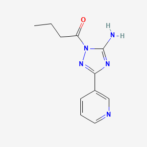 molecular formula C11H13N5O B5822126 1-butyryl-3-(3-pyridinyl)-1H-1,2,4-triazol-5-amine 