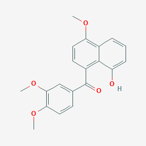 molecular formula C20H18O5 B5822135 (3,4-dimethoxyphenyl)(8-hydroxy-4-methoxy-1-naphthyl)methanone CAS No. 5915-42-4