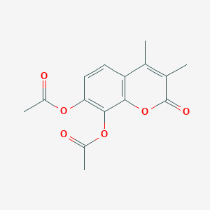 molecular formula C15H14O6 B5822141 3,4-dimethyl-2-oxo-2H-chromene-7,8-diyl diacetate 