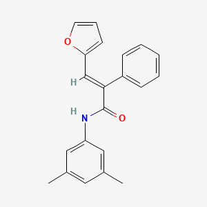 molecular formula C21H19NO2 B5822145 N-(3,5-dimethylphenyl)-3-(2-furyl)-2-phenylacrylamide 