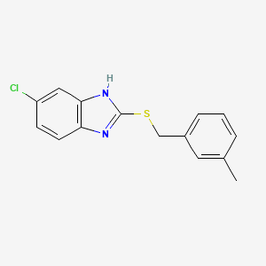 molecular formula C15H13ClN2S B5822176 5-chloro-2-[(3-methylbenzyl)thio]-1H-benzimidazole 