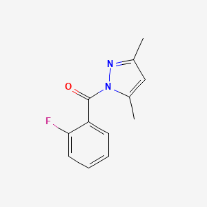 molecular formula C12H11FN2O B5822184 1-(2-fluorobenzoyl)-3,5-dimethyl-1H-pyrazole 