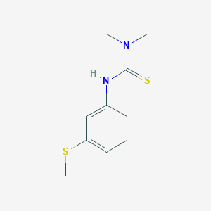 molecular formula C10H14N2S2 B5822226 N,N-dimethyl-N'-[3-(methylthio)phenyl]thiourea 