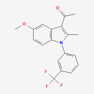molecular formula C19H16F3NO2 B5822246 1-{5-methoxy-2-methyl-1-[3-(trifluoromethyl)phenyl]-1H-indol-3-yl}ethanone 