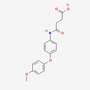 molecular formula C17H17NO5 B5822250 4-{[4-(4-methoxyphenoxy)phenyl]amino}-4-oxobutanoic acid 