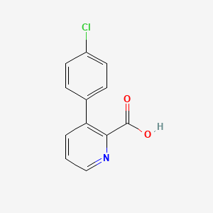 molecular formula C12H8ClNO2 B582226 3-(4-氯苯基)吡啶-2-甲酸 CAS No. 1226215-87-7