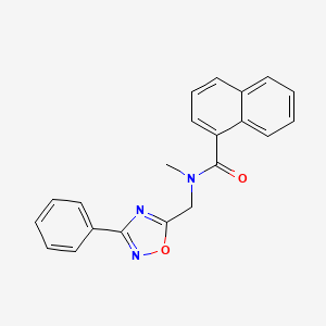molecular formula C21H17N3O2 B5822284 N-methyl-N-[(3-phenyl-1,2,4-oxadiazol-5-yl)methyl]-1-naphthamide 