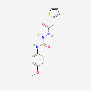 molecular formula C15H17N3O3S B5822292 N-(4-ethoxyphenyl)-2-(2-thienylacetyl)hydrazinecarboxamide 