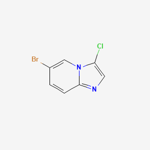 molecular formula C7H4BrClN2 B582230 6-溴-3-氯咪唑并[1,2-a]吡啶 CAS No. 1296224-01-5