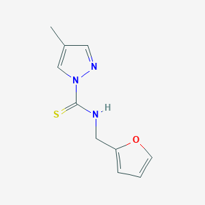 molecular formula C10H11N3OS B5822302 N-(2-furylmethyl)-4-methyl-1H-pyrazole-1-carbothioamide 