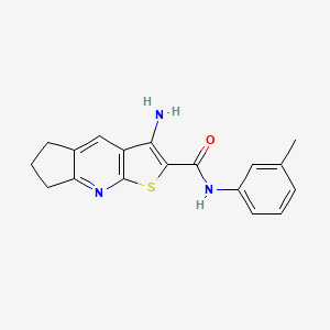 molecular formula C18H17N3OS B5822313 3-amino-N-(3-methylphenyl)-6,7-dihydro-5H-cyclopenta[b]thieno[3,2-e]pyridine-2-carboxamide 