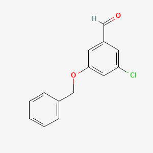 molecular formula C14H11ClO2 B582233 3-(苄氧基)-5-氯苯甲醛 CAS No. 1228956-94-2