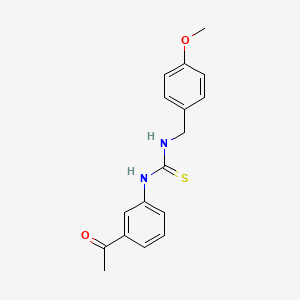 molecular formula C17H18N2O2S B5822333 N-(3-acetylphenyl)-N'-(4-methoxybenzyl)thiourea 