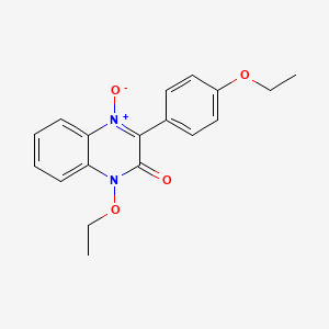 molecular formula C18H18N2O4 B5822347 1-ethoxy-3-(4-ethoxyphenyl)-2(1H)-quinoxalinone 4-oxide 