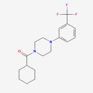 molecular formula C18H23F3N2O B5822352 1-(cyclohexylcarbonyl)-4-[3-(trifluoromethyl)phenyl]piperazine 