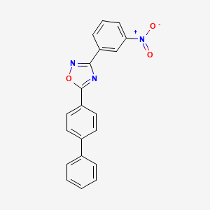 molecular formula C20H13N3O3 B5822361 5-(4-biphenylyl)-3-(3-nitrophenyl)-1,2,4-oxadiazole 