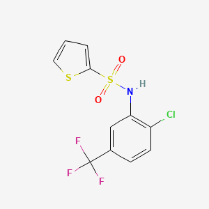 molecular formula C11H7ClF3NO2S2 B5822362 N-[2-chloro-5-(trifluoromethyl)phenyl]-2-thiophenesulfonamide 