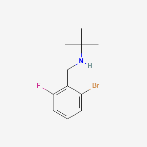 molecular formula C11H15BrFN B582237 N-叔丁基-2-溴-6-氟苄胺 CAS No. 1355247-73-2
