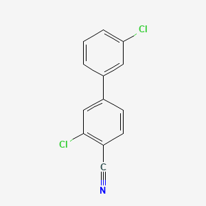 molecular formula C13H7Cl2N B582239 2-氯-4-(3-氯苯基)苯甲腈 CAS No. 1355247-47-0