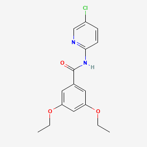 molecular formula C16H17ClN2O3 B5822395 N-(5-chloro-2-pyridinyl)-3,5-diethoxybenzamide 