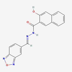 molecular formula C18H12N4O3 B5822402 N'-(2,1,3-benzoxadiazol-5-ylmethylene)-3-hydroxy-2-naphthohydrazide 