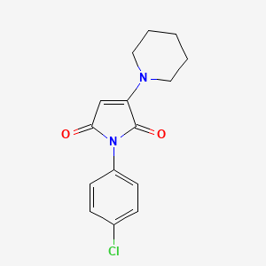 molecular formula C15H15ClN2O2 B5822404 1-(4-chlorophenyl)-3-(1-piperidinyl)-1H-pyrrole-2,5-dione 