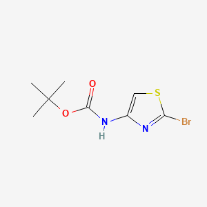 molecular formula C8H11BrN2O2S B582242 叔丁基（2-溴噻唑-4-基）氨基甲酸酯 CAS No. 1245647-95-3