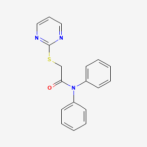 molecular formula C18H15N3OS B5822432 N,N-diphenyl-2-(2-pyrimidinylthio)acetamide 