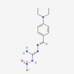 molecular formula C12H18N6O2 B5822436 2-[4-(diethylamino)benzylidene]-N-nitrohydrazinecarboximidamide 