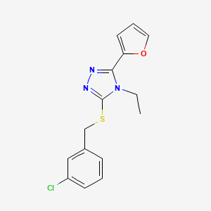 3-[(3-chlorobenzyl)thio]-4-ethyl-5-(2-furyl)-4H-1,2,4-triazole